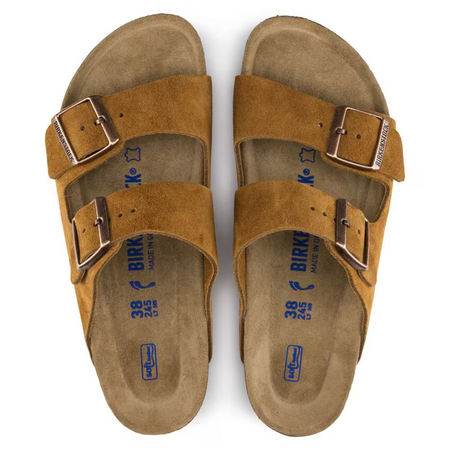 Birkenstock Arizona Mink Suede Unisex Two-Strap Sandals
