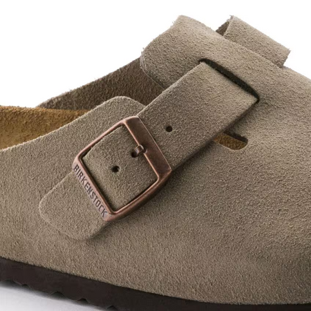 Birkenstock Boston Taupe Suede Unisex Clogs